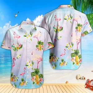 Flamingo Hawaiian Shirt Summer_ Hawaiian Shirt Gift, Christmas Gift