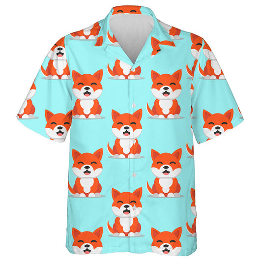 Golden Art Shiba Inu Dog Isolated Background Hawaiian Shirt, Hawaiian Shirt Gift, Christmas Gift