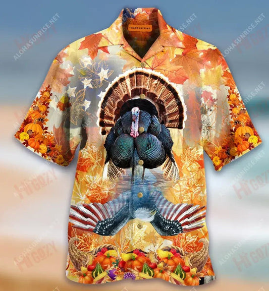 Happy Thanksgiving Short Short Sleeve Shirt Hobbies Hawaiian T Shirts Hawaiian Crazy Shirts Funny Hawaiian Shirts, Hawaiian Shirt Gift, Christmas Gift