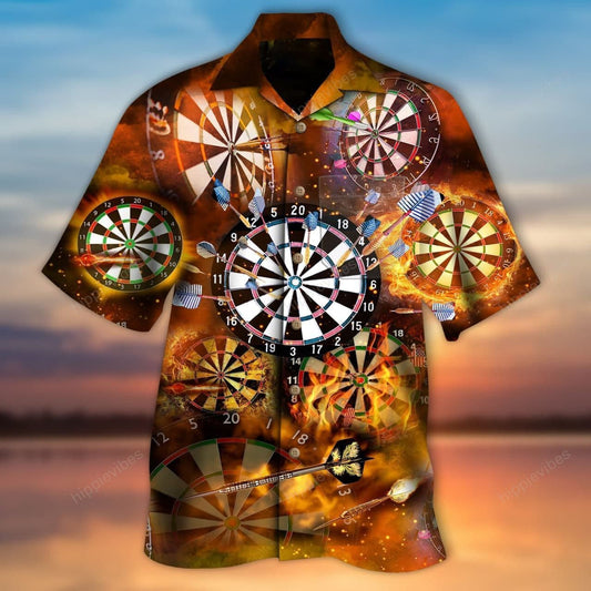 Gift For Darts Lover Born To Play Darts Design Hawaiian Shirt, Hawaiian Shirt Gift, Christmas Gift