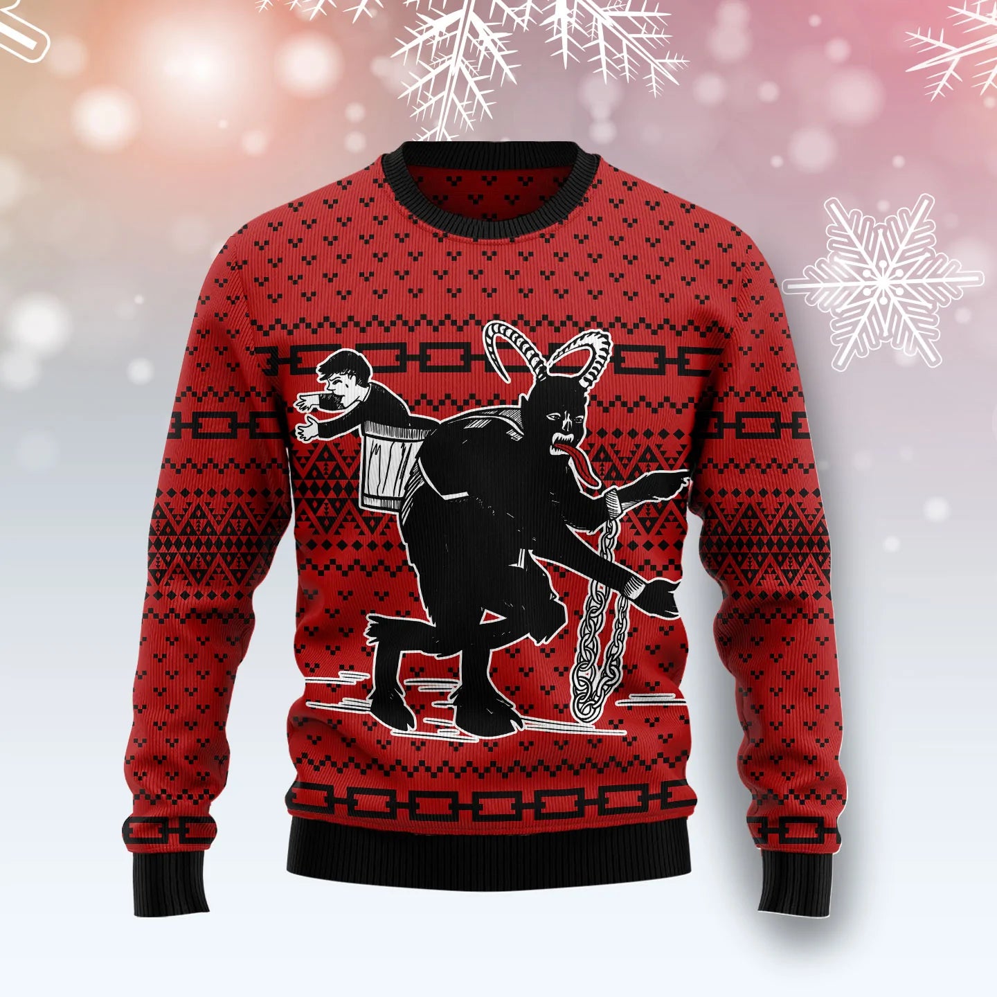 Krampus The Christmas Devil unisex womens & mens, couples matching, friends, funny family ugly christmas holiday sweater gifts, Christmas Ugly Sweater
