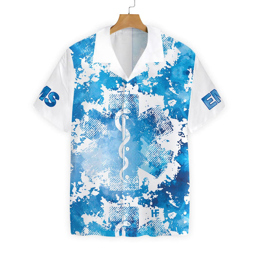 Amazing Design Hawaiian Shirt EMS Here To Save Your Ass, Hawaiian Shirt Gift, Christmas Gift
