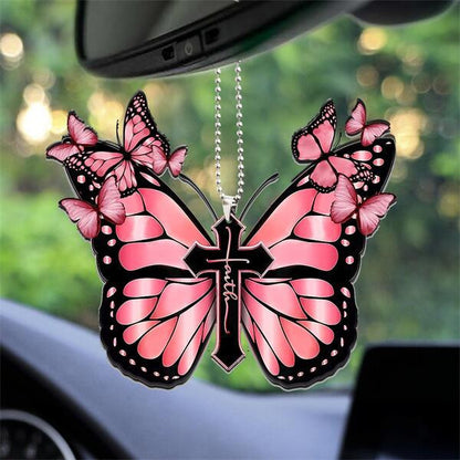 Butterfly Faith Christmas Ornament, Happy Christmas Ornament, Christmas Gift, Christmas Decoration