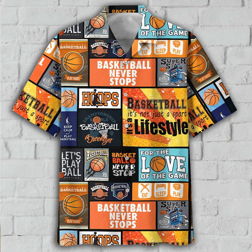 Symbol Basketball Watercolor Design Hawaiian Shirt,Hawaiian Shirt Gift, Christmas Gift