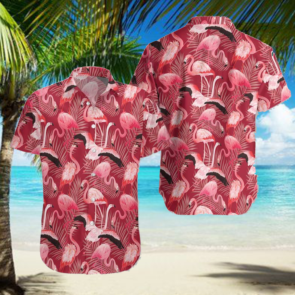 Flamingo Hawaiian Shirt  Hawaiian Shirt For Men  Hawaiian Shirt For Women, Hawaiian Shirt Gift, Christmas Gift