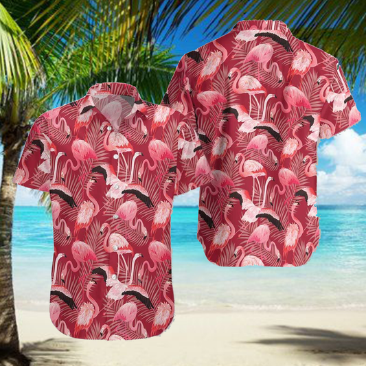 Flamingo Hawaiian Shirt  Hawaiian Shirt For Men  Hawaiian Shirt For Women, Hawaiian Shirt Gift, Christmas Gift