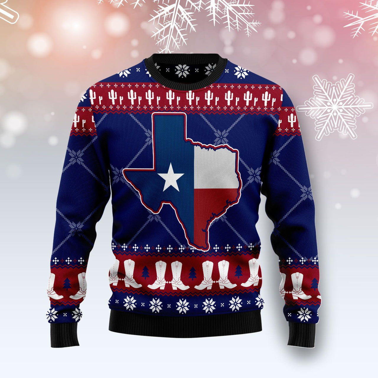 Texas Karte Symbole Muster Hässlicher Weihnachtspullover,Weihnachtshässlicher Pullover,Weihnachtsgeschenk,Geschenk Weihnachten 2022