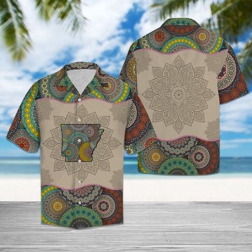 Awesome Arkansas Mandala Hawaiian Shirt Summer, Hawaiian Shirt Gift, Christmas Gift
