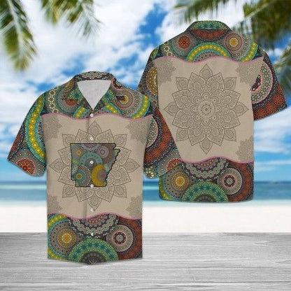 Awesome Arkansas Mandala Hawaiian Shirt Summer, Hawaiian Shirt Gift, Christmas Gift