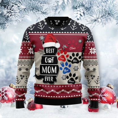Best Cat Mom Ever Ugly Christmas Sweater,Christmas Gift,Gift Christmas 2022