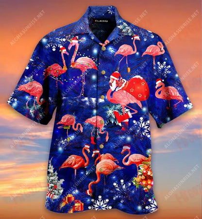 Be A Flamingo At Pinky Christmas Short Hawaiian Shirt Vacation Aloha Shirt Custom Hawaiian Shirts Hawaiian Shirt Pattern, Christmas Gift