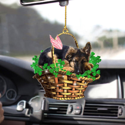 German shepherd Sleeping Lucky Fairy Dog Ornament, Christmas Decoration