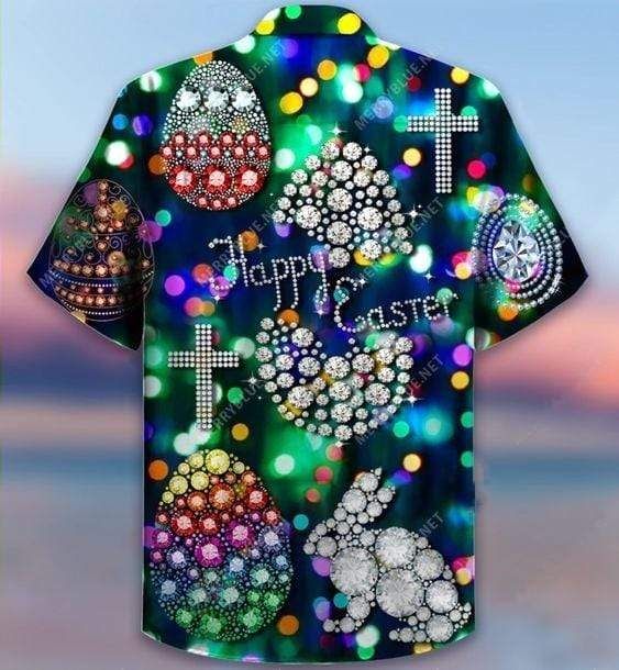 Hawaiian Aloha Shirts Happy Easter Diamond, Hawaiian Shirt Gift, Christmas Gift