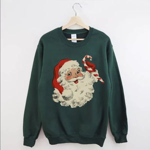 Retro Santa Sweatshirt, Christmas Sweatshirt Cute, Christmas Winter Sweatshirt