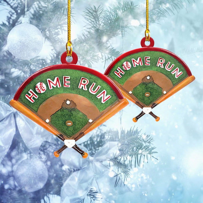 Baseball Home Run Christmas Ornament, Christmas Ornament Gift, Christmas Gift, Christmas Decoration