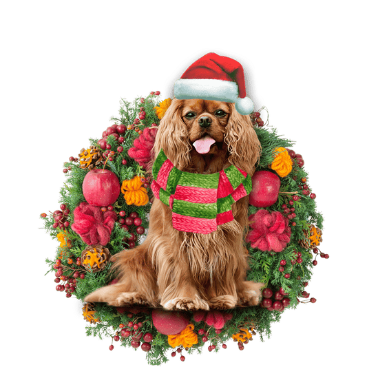 Cavalier King Charles Spaniel Christmas Christmas Plastic Hanging Ornament, Happy Christmas Ornament, Christmas Gift, Christmas Decoration