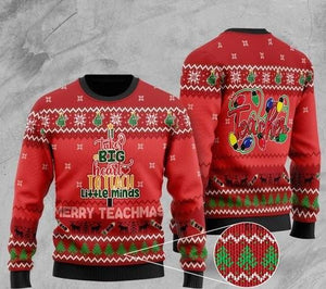 It Takes Big Heart To Teach Little Minds Merry Teachmas Ugly Christmas Sweater, Christmas Ugly Sweater,Christmas Gift,Gift Christmas 2022