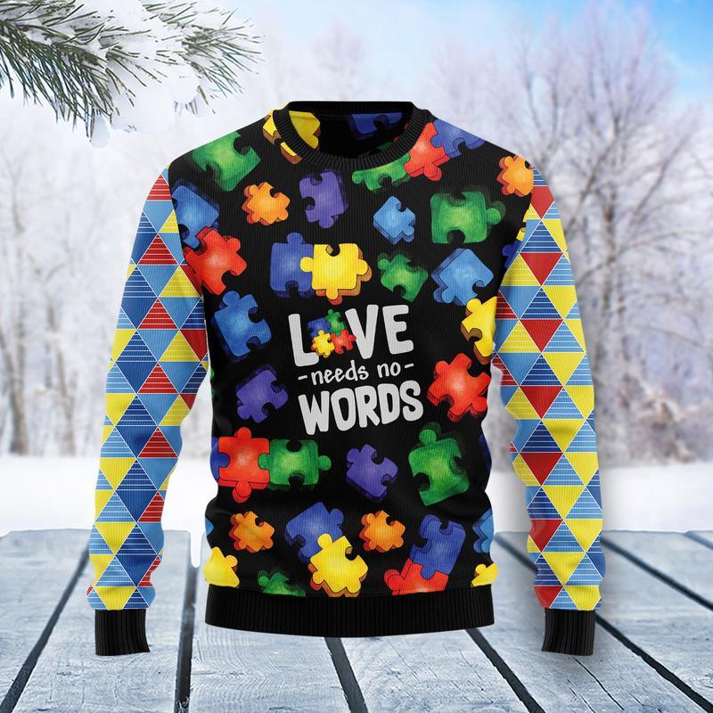 Autism Love Ugly Christmas Sweater, Christmas Ugly Sweater,Christmas Gift,Gift Christmas 2022