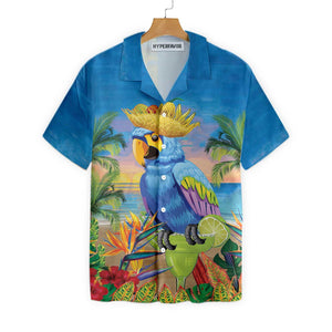 Wonderful Time Of Summer Beach Parrot Hawaiian Shirt, Hwaiian For Gift