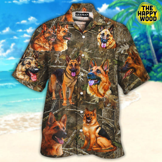 German Shepherd 3D Hawaiian Hawaii Shirt, Hawaiian Shirt Gift, Christmas Gift