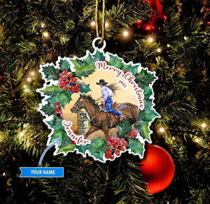 Barrel Racing Personalized Ornament, Christmas Ornament Gift, Christmas Gift, Christmas Decoration