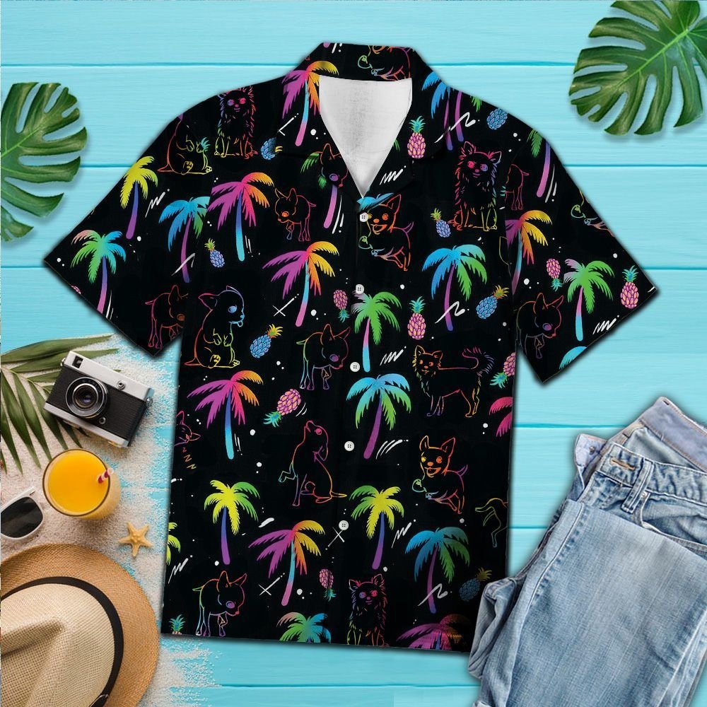 Chihuahua Tropical- Hawaiian Shirt_Hawaiian Shirt Gift, Christmas Gift