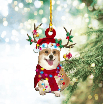 Corgi Christmas Ornament, Christmas Shape Ornament, Happy Christmas Ornament, Christmas Gift, Christmas Decoration