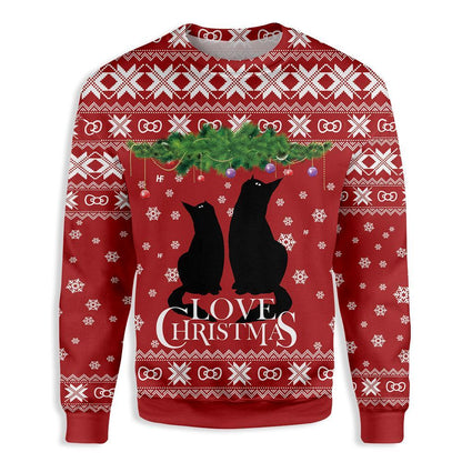 Cat Love Christmas Ugly Christmas Sweater, Christmas Ugly Sweater,Christmas Gift,Gift Christmas 2022