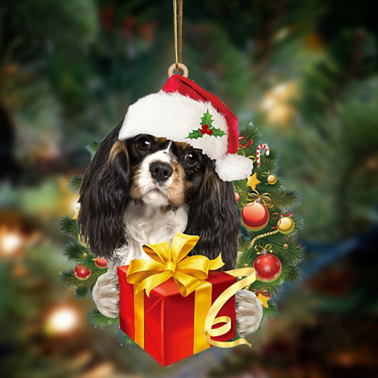 Cavalier King Charles Spaniel-Dogs give gifts Hanging Christmas Plastic Hanging Ornament, Happy Christmas Ornament, Christmas Gift, Christmas Decoration