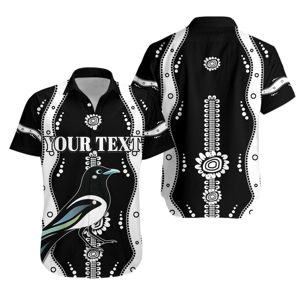Collingwood Hawaiian Aloha Shirt Pies Indigenous Black, Hwaiian For Gift