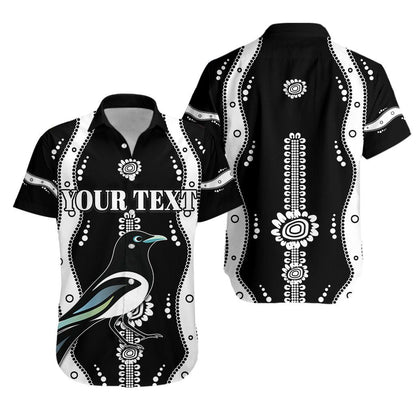 Collingwood Hawaiian Aloha Shirt Pies Indigenous Black, Hwaiian For Gift