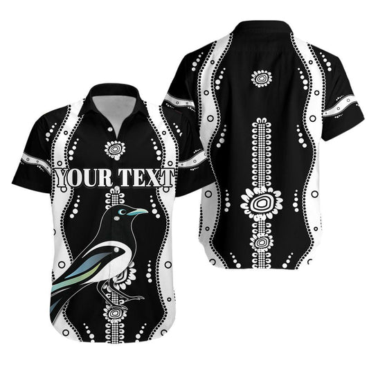 Collingwood Hawaiian Aloha Shirt Pies Indigenous Black, Hwaiian For Gift