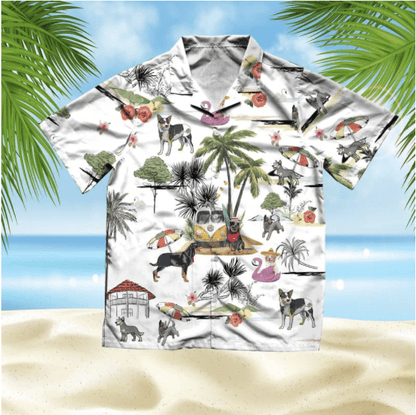 Australian Cattle Dog Beach Style Pretty Ornamental Hawaiian Shirt, Hawaiian Shirt Gift, Christmas Gift