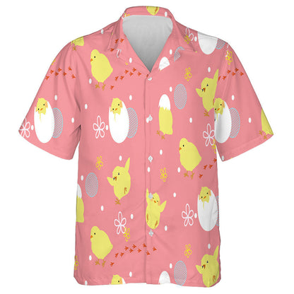 Lovely Baby Chicken In Different Poses Hawaiian Shirt, Hawaiian For Gift