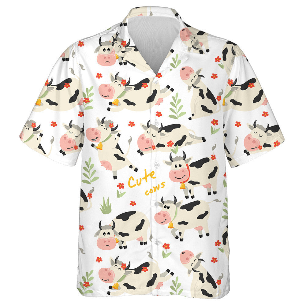 Running Cow To Farm And Eating Branch Leaves Hawaiian Shirt, Hawaiian Shirt Gift, Christmas Gift