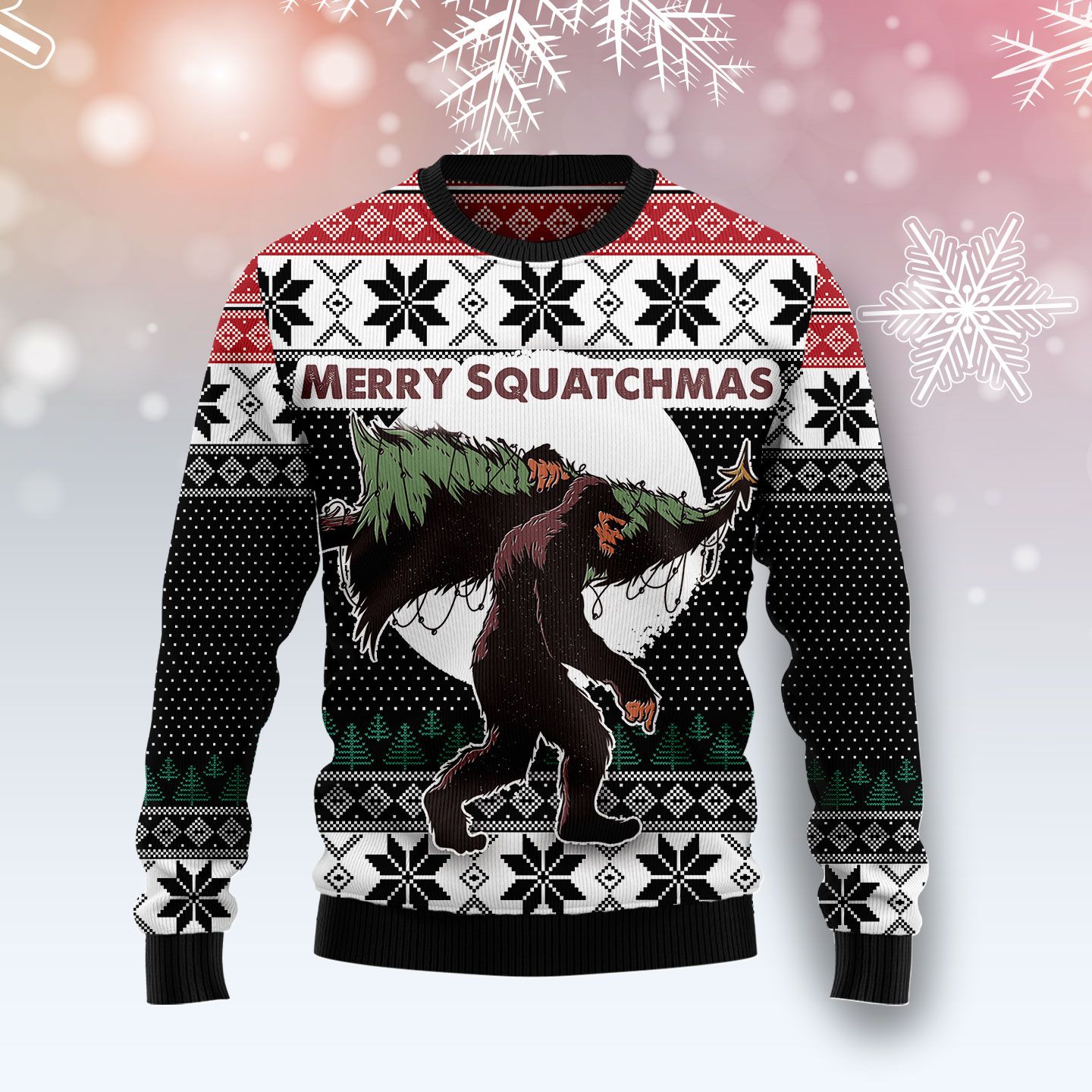 Bigfoot Squatchmas Ugly Christmas Sweater, Christmas Ugly Sweater,Christmas Gift,Gift Christmas 2022