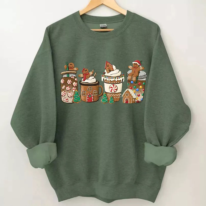 Gingerbread Christmas Coffee Sweatshirt, Christmas Sweatshirt, Christmas Shirt, Christmas Sweatshirt Cute, Christmas Winter Sweatshirt