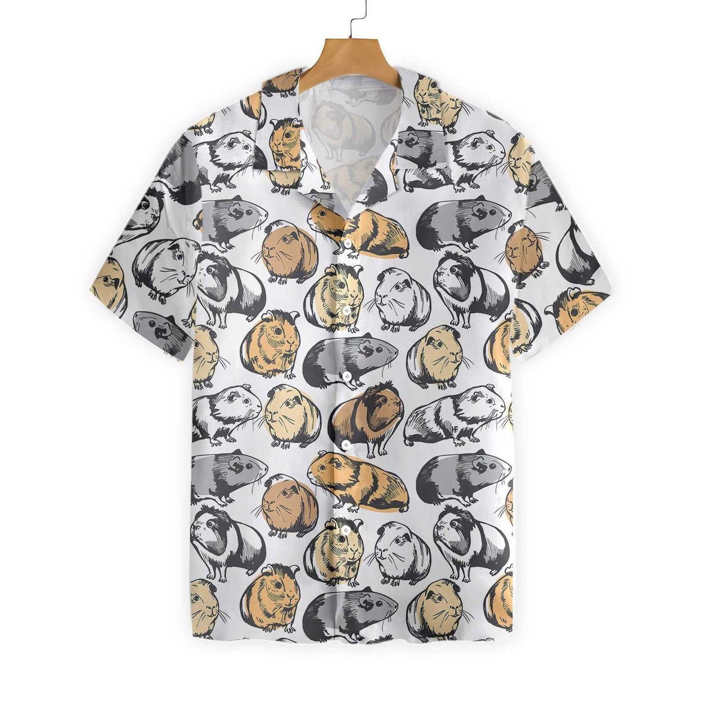 Classic Guinea Pig Seamless Design Hawaiian Shirt, Hawaiian For Gift