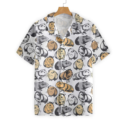 Classic Guinea Pig Seamless Design Hawaiian Shirt, Hawaiian For Gift