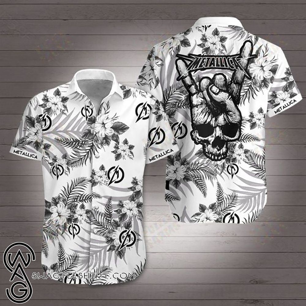 Metallic Band Hawaiian Aloha Shirt Style 3 Hawaiian Shorts Beach Short Sleeve, Hawaiian Shirt Gift, Christmas Gift