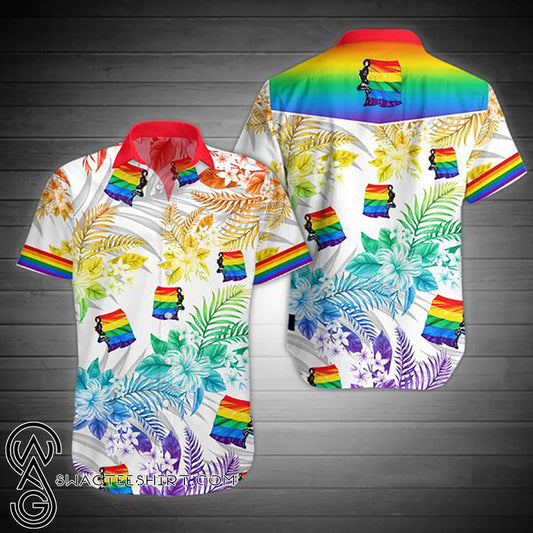 Lgbt Flag Hawaiian Shirt, Hawaiian Shirt Gift, Christmas Gift
