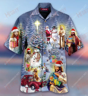 All I Want For Christmas Is Jesus Short Hawaiian Shirt Ocean Tropical Shirts Hawaiian Shirts Hawaiian Shirts For Women, Hawaiian Shirt Gift, Christmas Gift