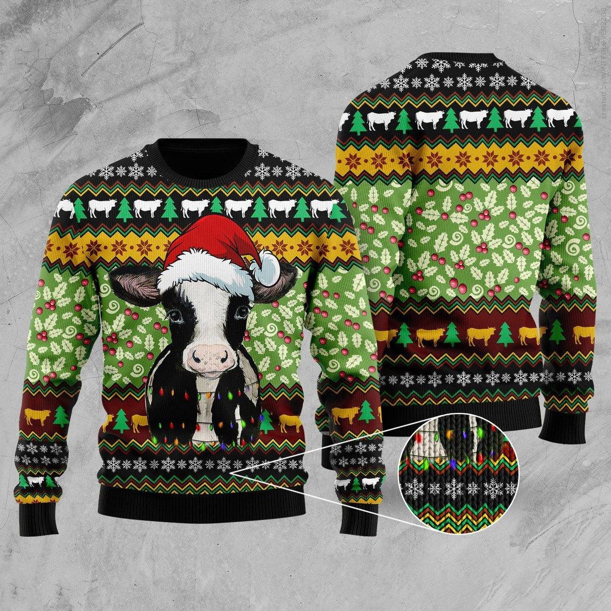 Cow Xmas Ugly Christmas Sweater, Christmas Ugly Sweater,Christmas Gift,Gift Christmas 2022