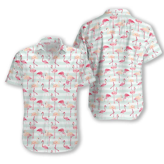 Flamingo 30 Ez23 2610 Hawaiian Aloha Shirt Hawaiian Shorts Beach Short Sleeve, Hawaiian Shirt Gift, Christmas Gift