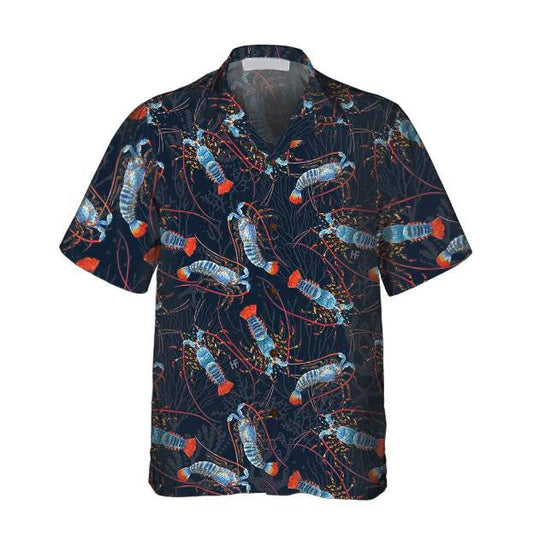 Lobster With Coral Reef In Deep Blue Ocean Design Hawaiian Shirt, Hawaiian Shirt Gift, Christmas Gift
