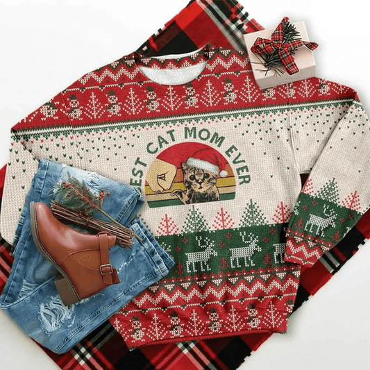 Best Cat Ever Ugly Christmas Sweater, Christmas Ugly Sweater,Christmas Gift,Gift Christmas 2022