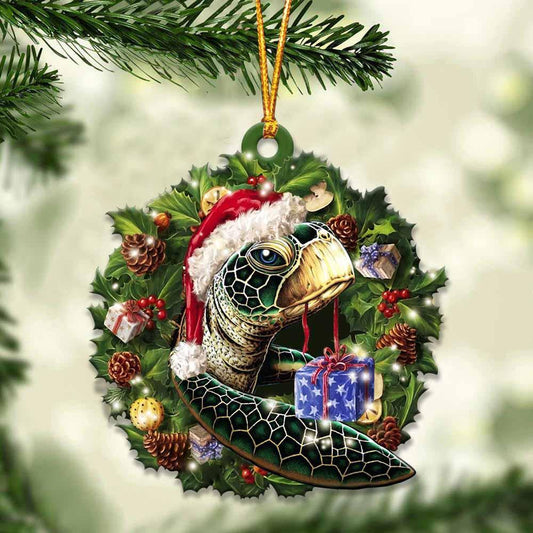 Turtle And Christmas Gift For Her Gift For Him Gift For Turtle Lover Ornament, Christmas Gift,Christmas Decoration