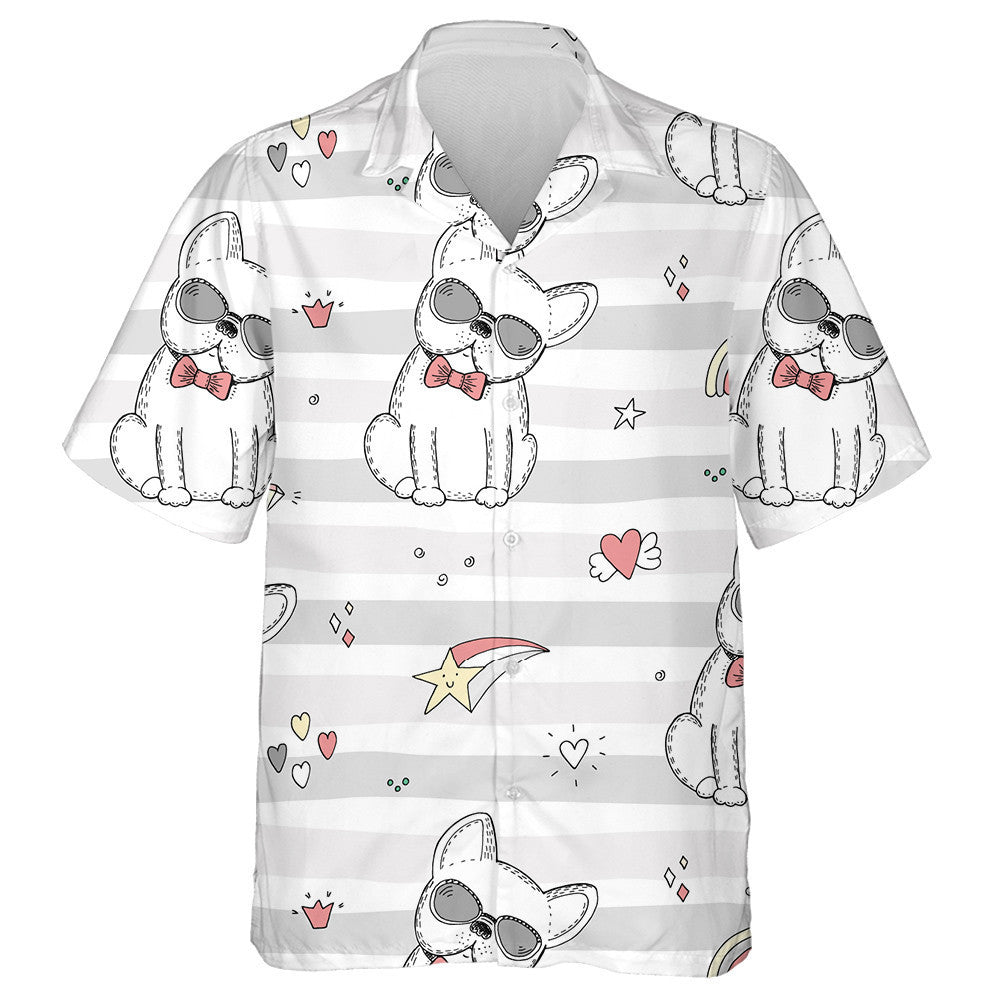 Black And White Sketch Of A Dog Hawaiian Shirt, Hawaiian For Gift