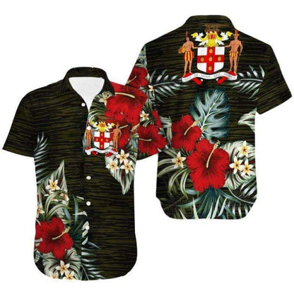 Hawaiian Aloha Aloha Shirts Tropical Jamaica Hawaiian Shorts Beach Short Sleeve, Hawaiian Shirt Gift, Christmas Gift