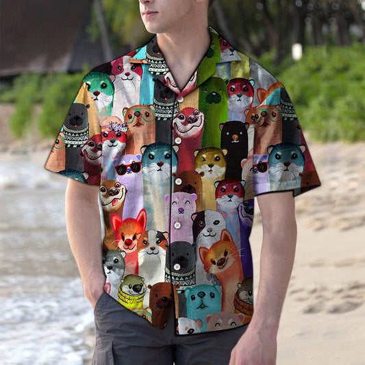Colorful Otter Hawaiian Shirt, Hwaiian For Gift